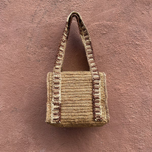 Borsa piccola a mano in rafia