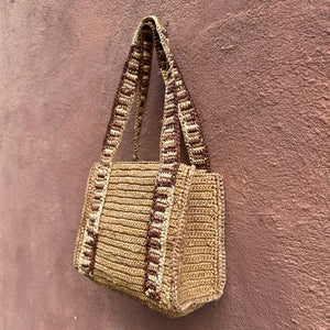 Borsa piccola a mano in rafia