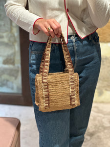 Borsa piccola a mano in rafia