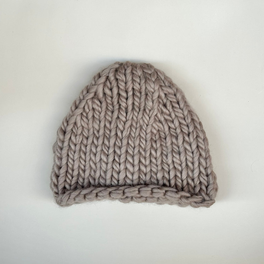Chunky hat in wool - Biscotto