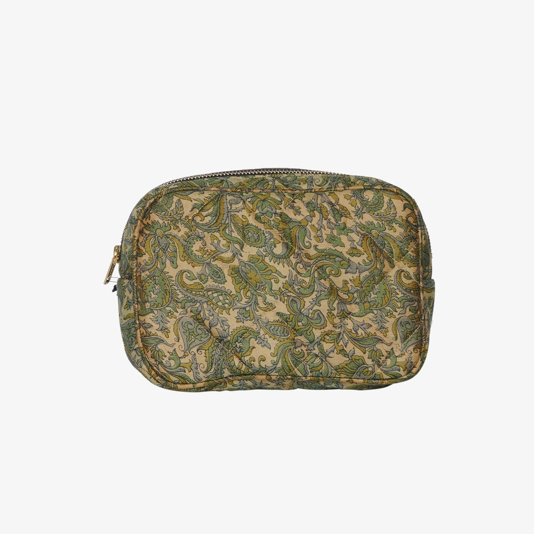 Small silk cosmetic bag - Curry