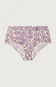 Panties in lilac colour with floral pattern