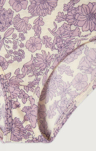 Panties in lilac colour with floral pattern