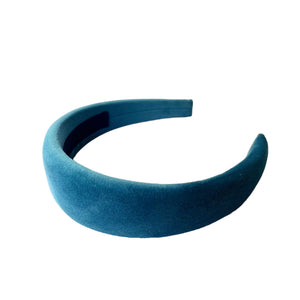 Velvet headband - Denim blue