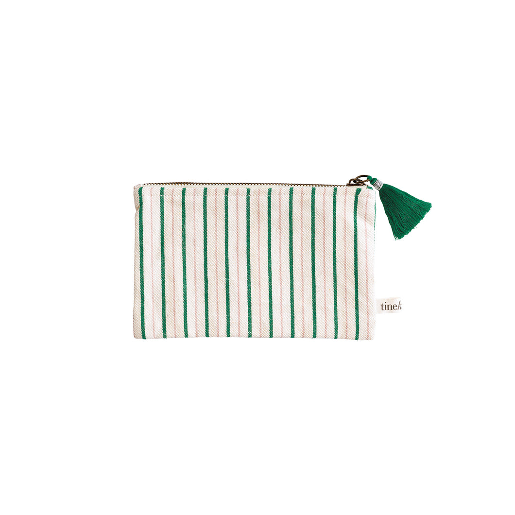 Cotton striped purse - Grass