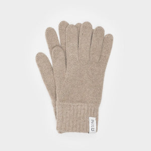 Recycled cashmere gloves - Sand