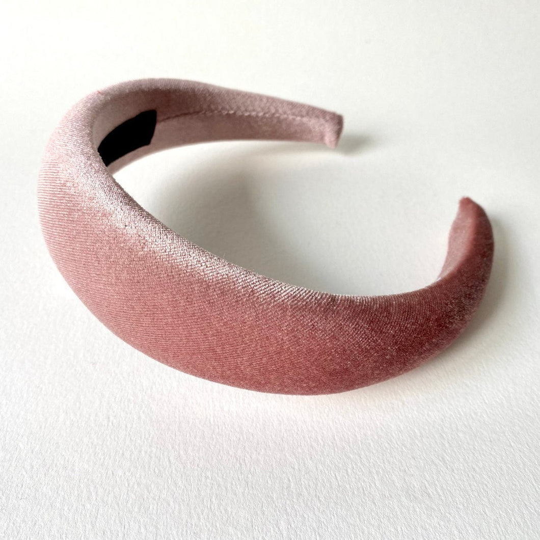 Velvet headband - Antique rose