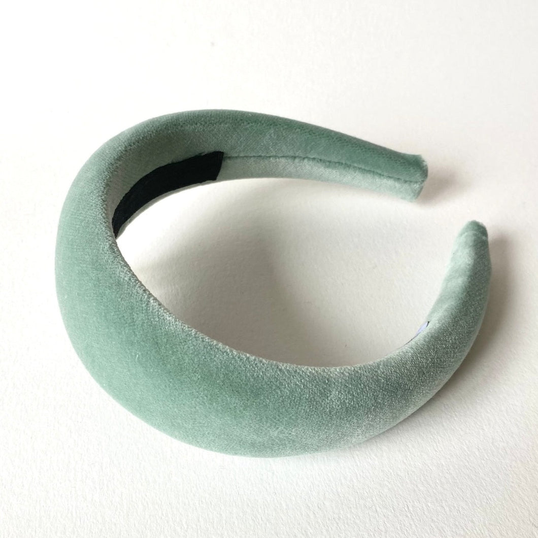 Velvet headband - Mint green