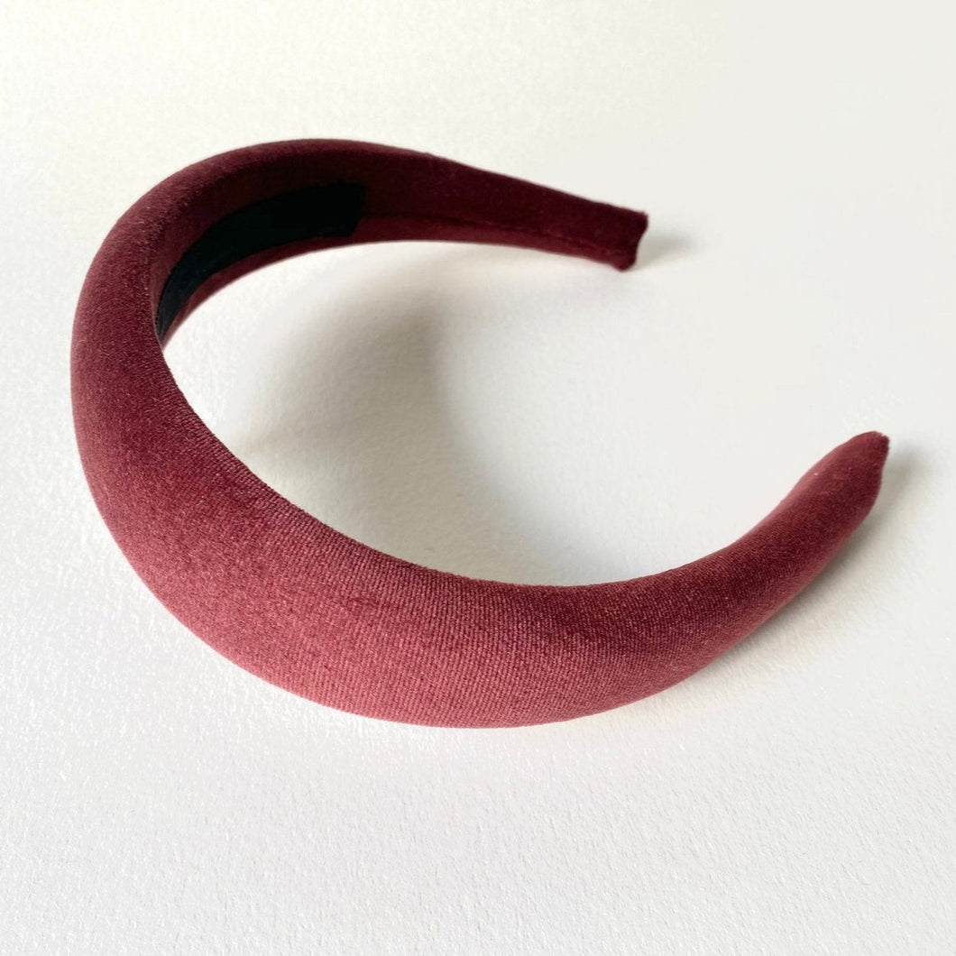 Velvet headband - Cherry red