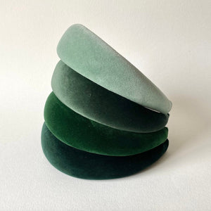 Velvet headband - Forest green