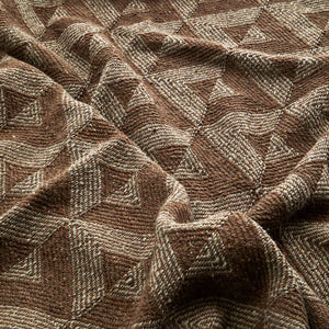 Recycled cotton throw in brown colour