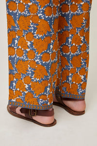 Pantalone leggero con coulisse terracotta