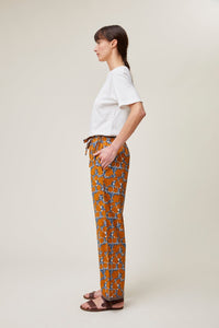 Pantalone leggero con coulisse terracotta