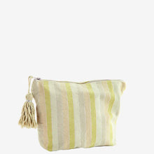 Carica l&#39;immagine nel visualizzatore di Gallery, Pochette in cotone stampato con nappa colore lime
