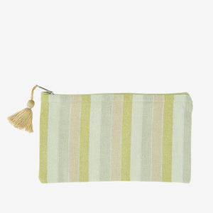 Pochette media a righe colore lime