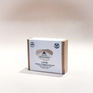 Sapone Lipari al prosecco siciliano in packaging.